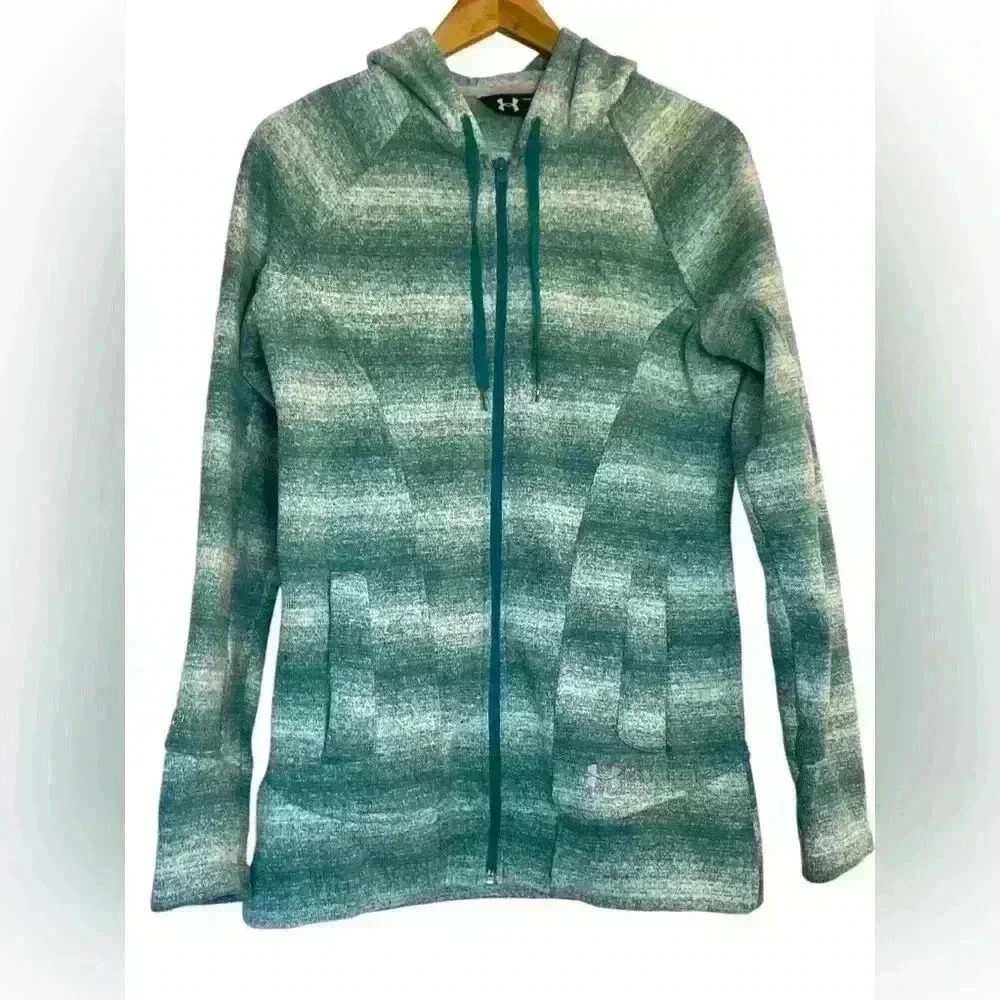 Under Armour Women's Wintersweet Full Zip Fleece Jacket Hoodie Green‎ Sz Medium